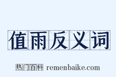 值雨反义词是什么意思的图片